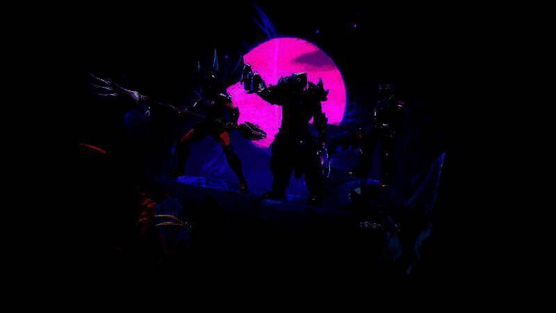 游戏模式选择界面，展示四种不同挑战模式的图标与背景场景