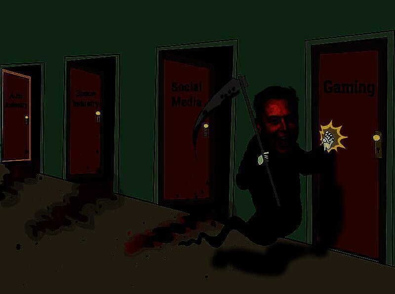 马斯克过往在游戏中的成就截图，显示其在《暗黑破坏神4》排行榜排名第一