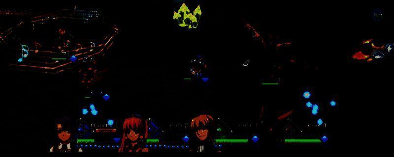 《伊苏VS空之轨迹》游戏战斗场景截图，两名角色在城市废墟中激烈交锋，技能特效华丽，画面风格延续Falcom经典日式动漫风