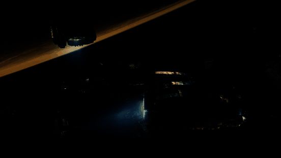 新舰船海尔波普三维模型展示，流线型舰体泛着金属光泽，周围环绕维修能量场特效