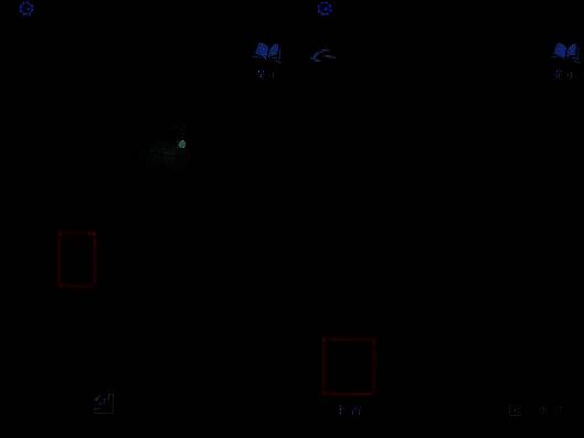 剪纸小人被放置在安全出口标志下方，红光闪烁，门缓缓开启