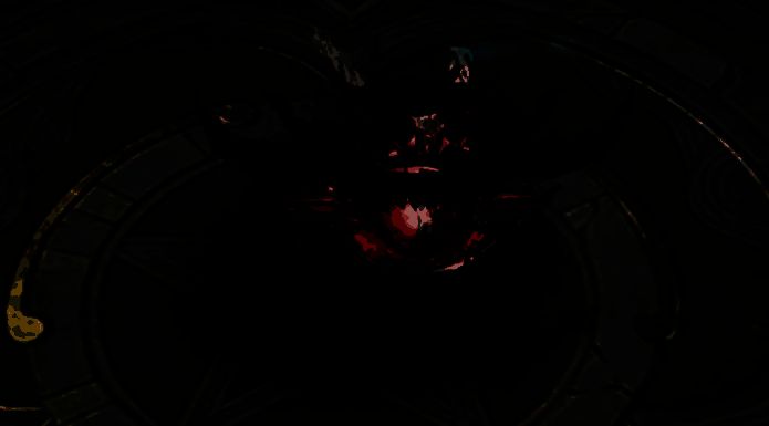 零真开启大招，锁定远处敌方核心输出，红色能量束穿透墙体精准命中，造成巨额伤害