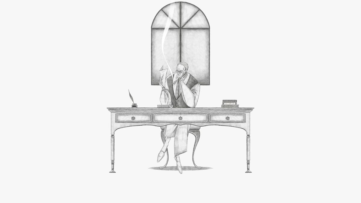 角色背影站在窗前，窗外雷雨交加，光影对比强烈，烘托孤独与压抑情绪