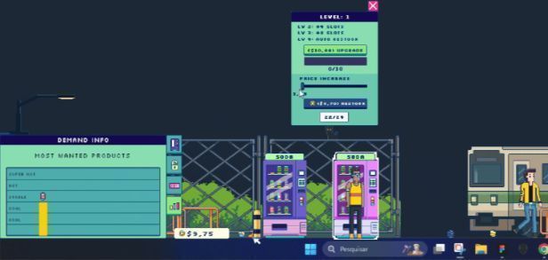 Twitch聊天界面与游戏画面融合，观众发送指令影响售货机商品上架