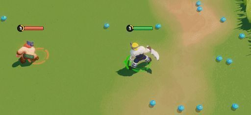 芙芙蕾施展位移技能瞬间，脚下浮现蓝色光圈，身后拖曳着淡紫色减速尾迹