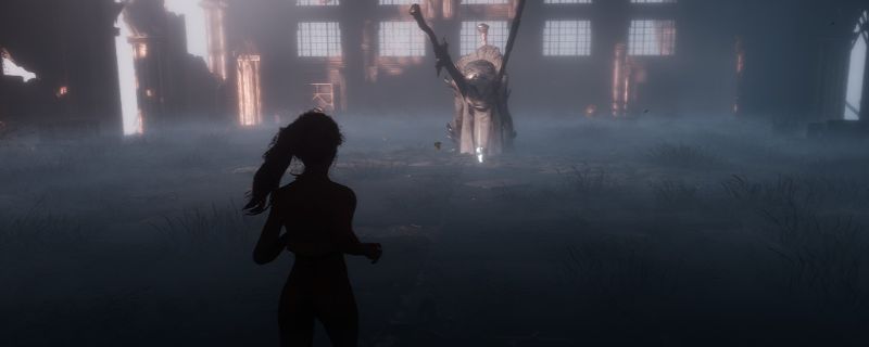 《光与影：33号远征队》中角色与神秘经怪互动的场景，画面充满光影艺术感，氛围静谧而神秘