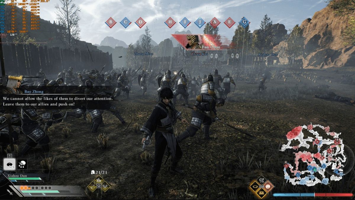 游戏UI界面截图，显示菜单和文字在高分辨率下显得模糊不清