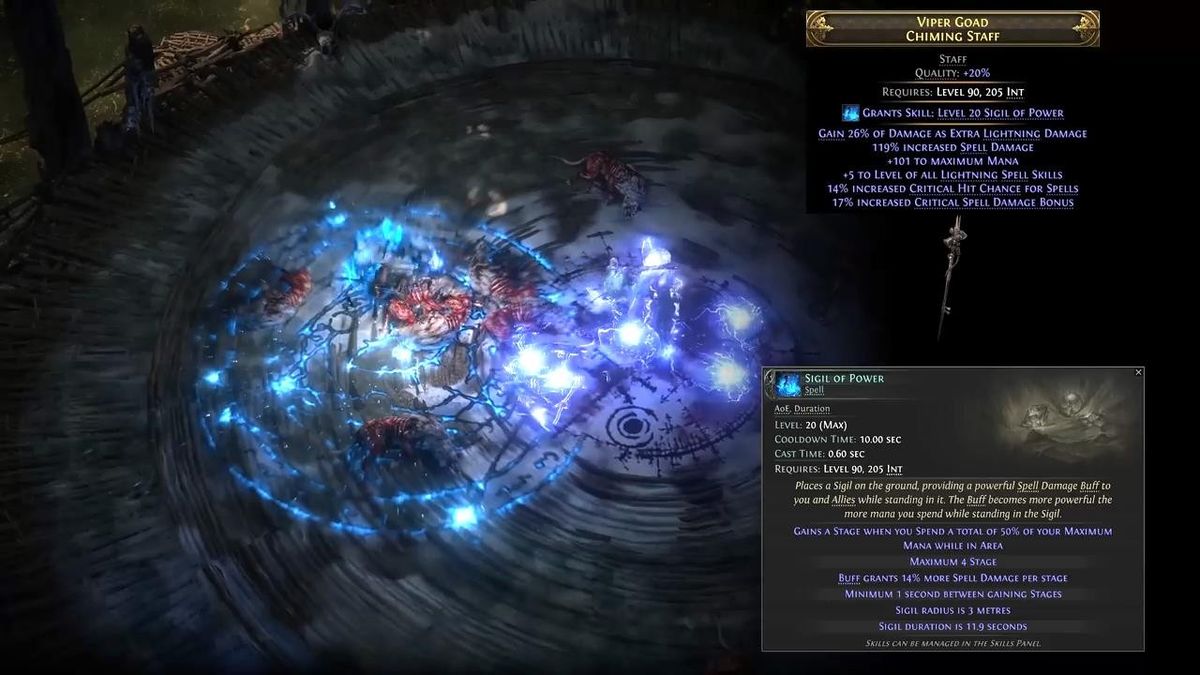 玩家角色穿戴史诗级装备，全身发光特效环绕，战力感十足