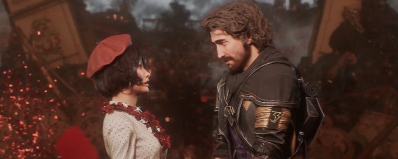 《光与影：33号远征队》角色战斗场景，队伍协同释放技能，画面充满光影特效