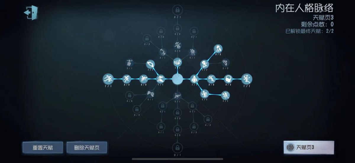 第二套天赋配置图：膝跳反射、假寐、关系场、结伴效应等