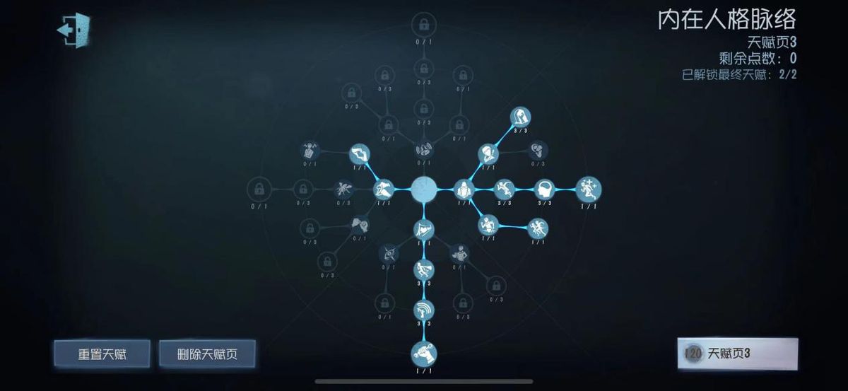 第三套天赋配置图：化险为夷为核心，搭配假寐与结伴效应