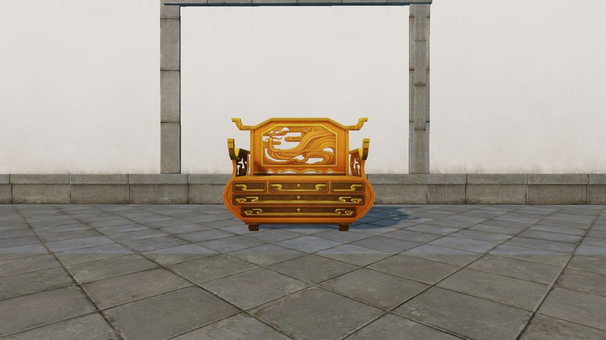 【山海一镇】为雕花木柜，细节精致