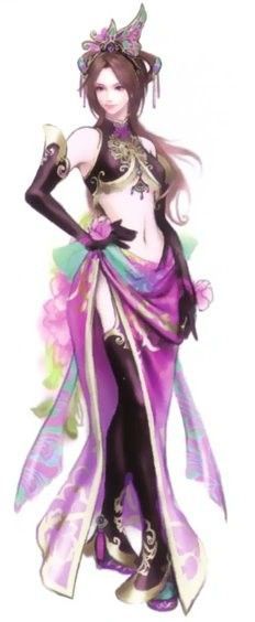 《真三国无双6》中貂蝉的战斗动作截图，展现其灵活的双刃连击姿态