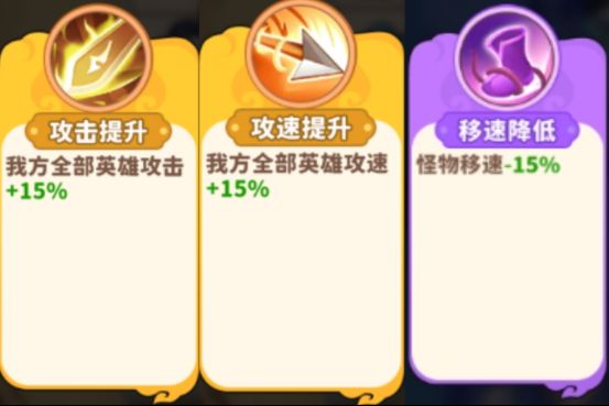 技能选择界面高亮显示攻速与攻击加成技能，周围有玩家标注的优先级标记