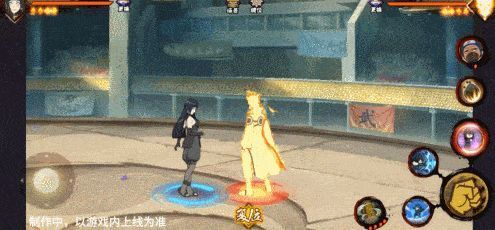 常态一技能释放查克拉球，最后爆发击飞敌人