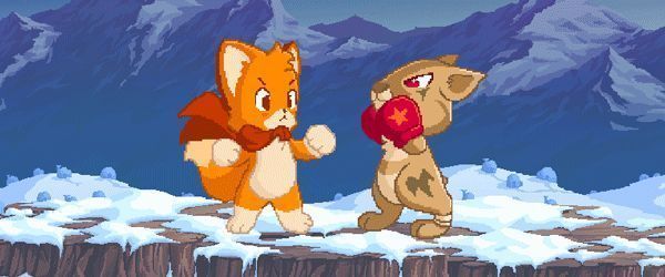 GIF动图展示Maki连续出拳与跳跃踢击的流畅战斗动作