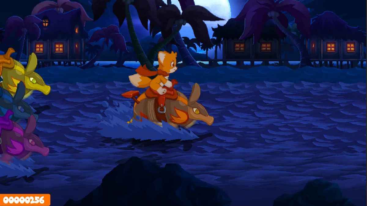 游戏特色界面展示，列出复古玩法、精美画面、多种敌人、双人合作与金枪鱼武器等亮点