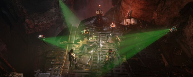 主角身披重甲立于废墟之上，背景是燃烧的星球与帝国战舰，展现战锤宇宙的压抑与壮烈