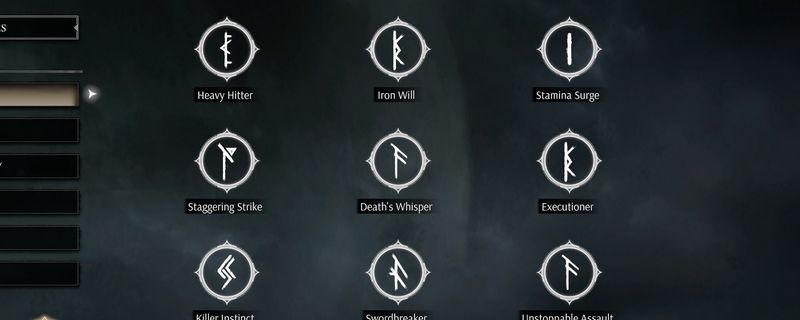 《污痕圣杯：阿瓦隆的陨落》力量属性界面展示，显示每点力量提升近战伤害、护甲与降低耐力消耗的具体数值