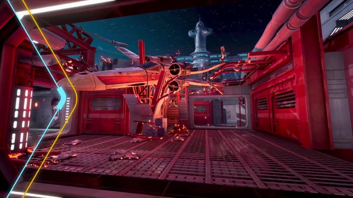 两名猎手在霍斯战场对峙，冰雪覆盖的竞技场中爆发技能特效，气氛紧张