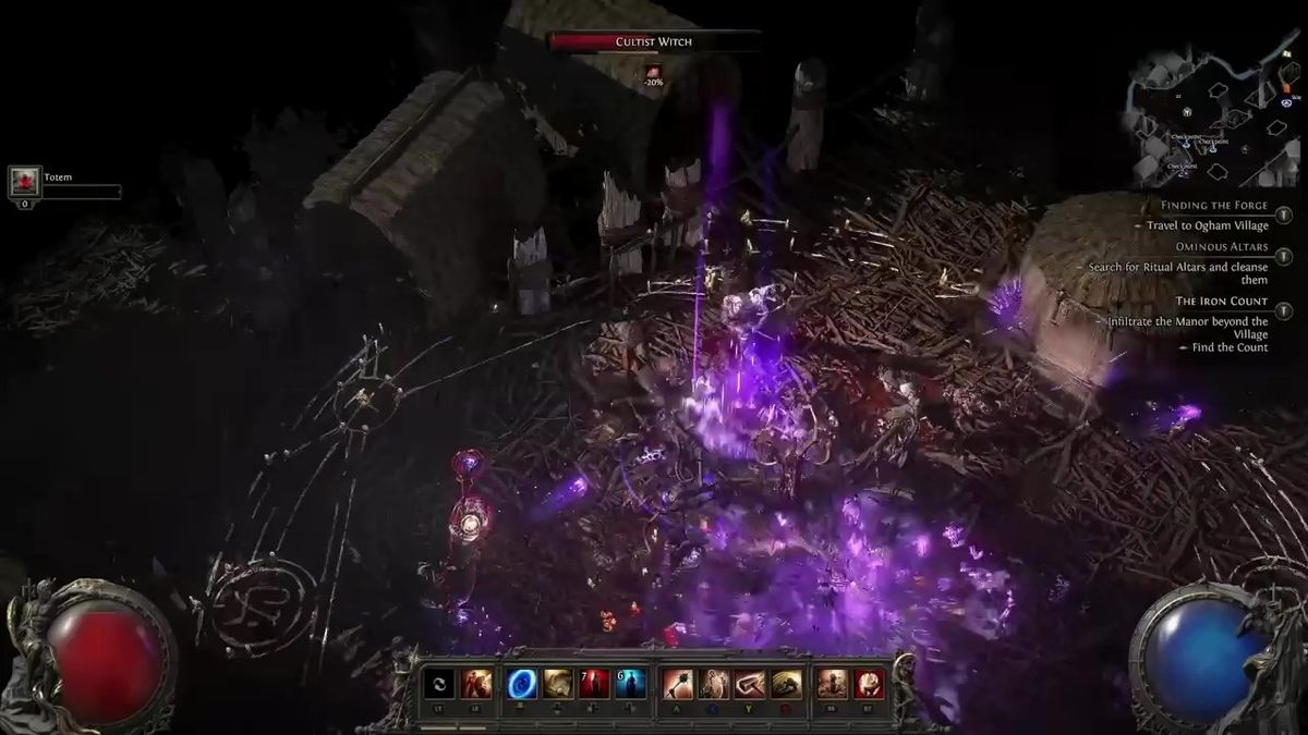 火系法术爆炸瞬间，火焰席卷整个战场，敌人被掀飞