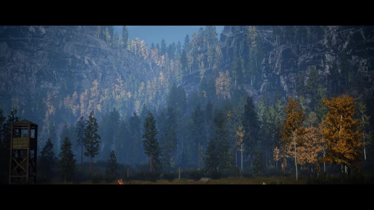 黄昏时分的德克萨斯平原，一群羚羊在远处饮水，环境光影细腻逼真