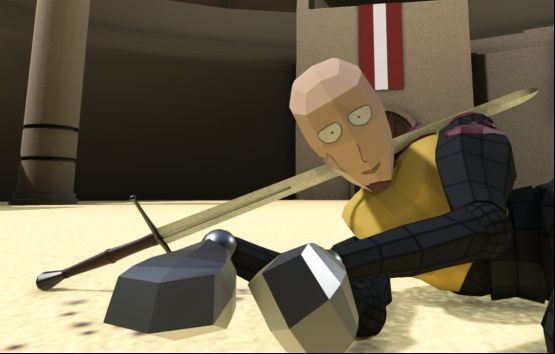 四名风格迥异的角色同屏对战场景，有人使用双刀飞扑，有人施展踢技，场面混乱而富有喜剧感