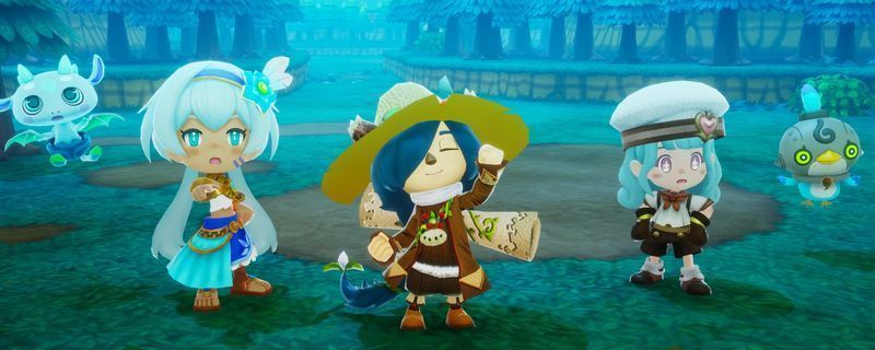 《幻想生活i》中玩家操控猎人角色在草原场景中远程攻击飞龙，画面右侧显示技能栏与右肩键操作提示