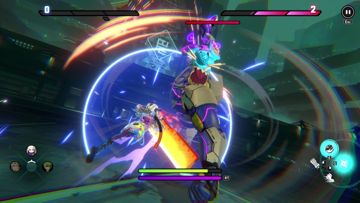 战斗场景截图，三名角色协同发动技能，画面充满动态光影与粒子特效