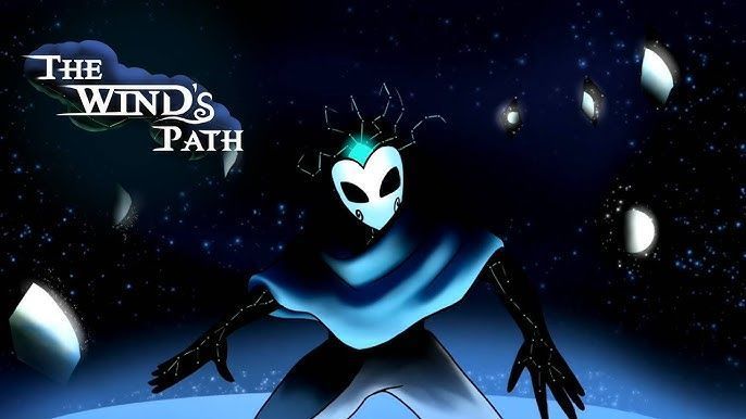 《风之轨迹》游戏主视觉图，主角在风暴中奔跑，背景是破碎的异世界景象