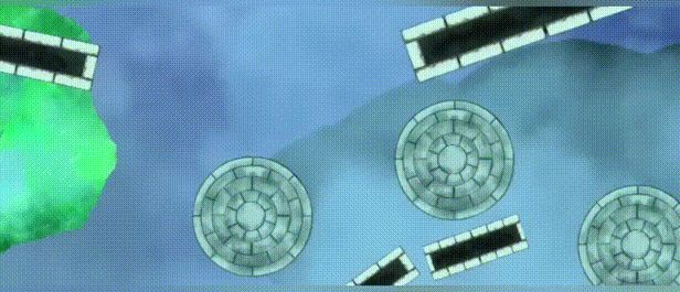 动态战斗演示，角色连续闪避并发动空中连击