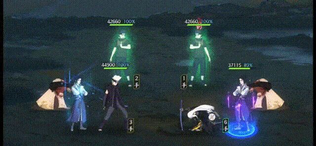 战斗动画GIF，展示佐助释放奥义连斩敌人，触发无双反杀