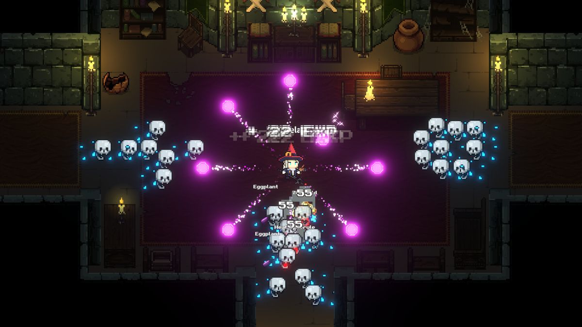 多角色同屏合作战斗画面，展现团队配合与技能协同