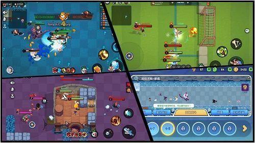 游戏版本迭代对比图，展示角色从像素风格到3D建模的视觉进化过程