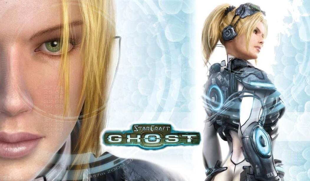 概念风格图展示星际争霸宇宙中的士兵在异星环境中持枪前行，充满科幻射击氛围