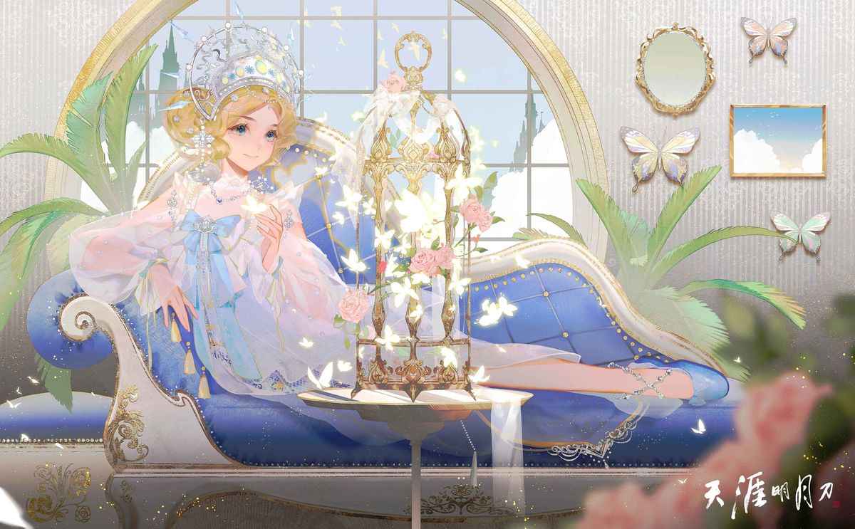 双人乘坐【吟风·摇摇何羡】秋千，飘荡于云海之间，画面唯美浪漫，充满江湖情缘气息