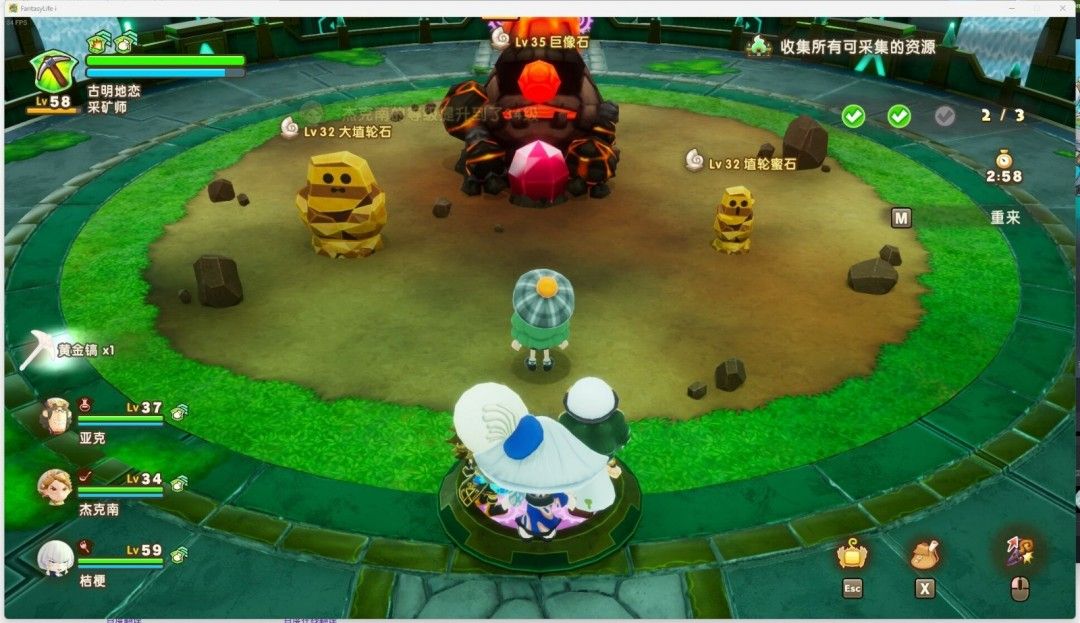 绿意台地第三层深层矿洞场景，环境昏暗但矿产丰富