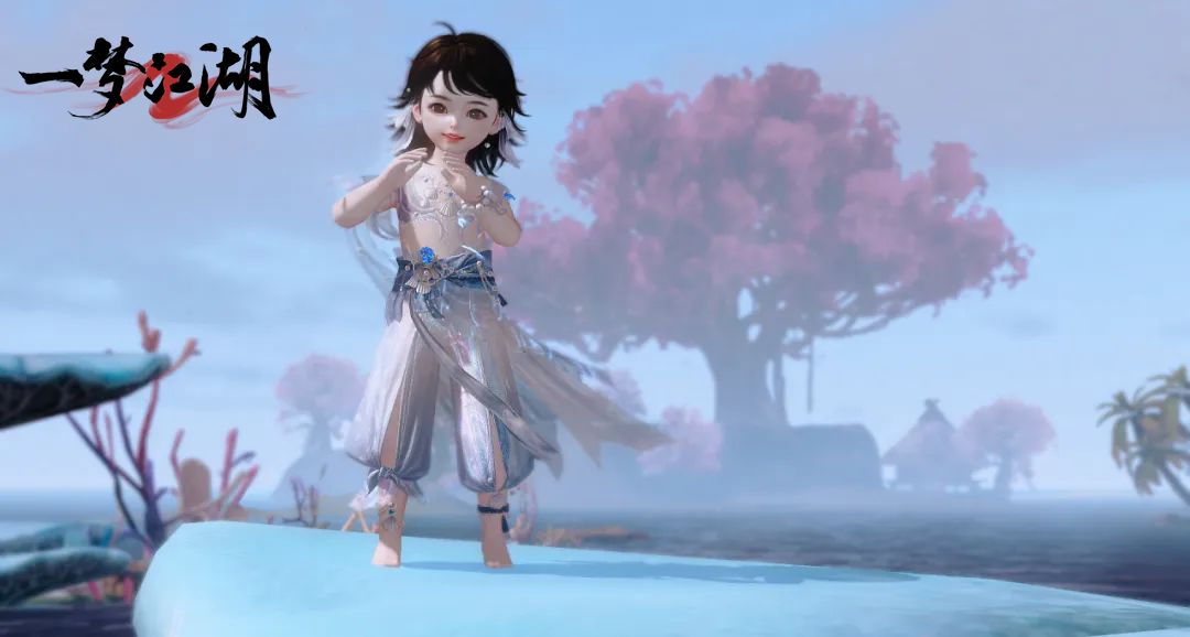 沧浪浮歌侧面动态展示，光影折射出粼粼波光效果