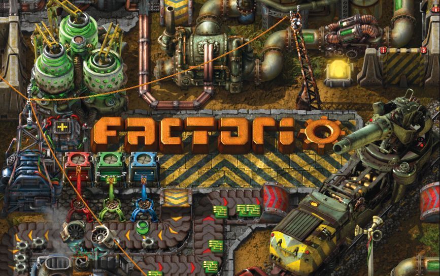 《异星工厂》游戏主界面截图，展示复杂的传送带与机械臂布局，背景为外星星球表面