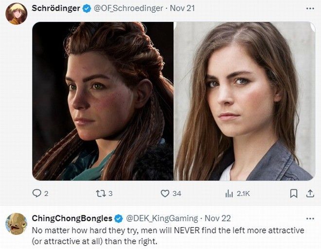 社交媒体截图拼图，展示网友对伊芙与埃洛伊的不同评价言论