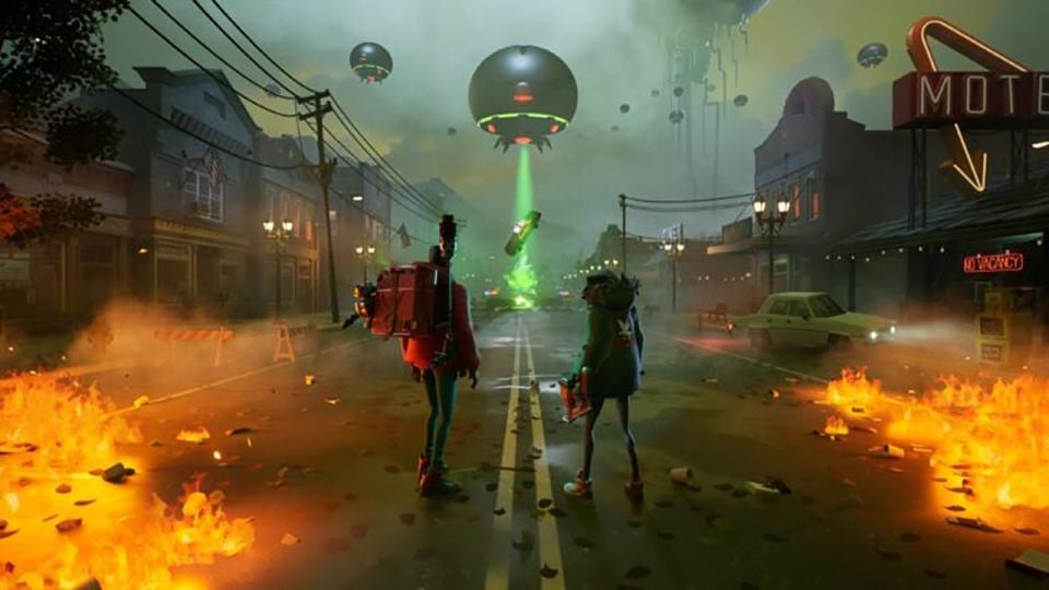 保罗·塞奇接受采访的画面，背景为工作室书架，神情认真地阐述创作理念