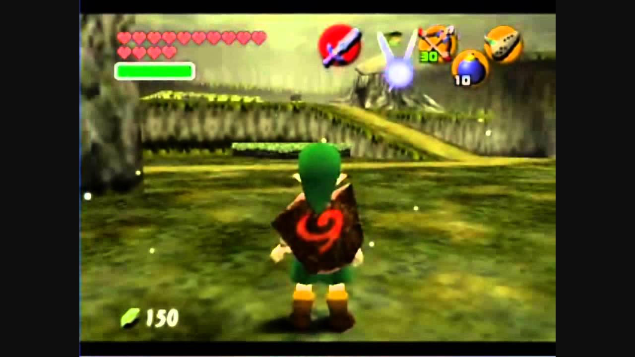 游戏内娜薇飞行在林克身边的场景，发出蓝色光芒，提示玩家任务目标