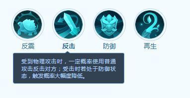 技能图标：反击，表示在被普攻后有几率进行一次额外反击