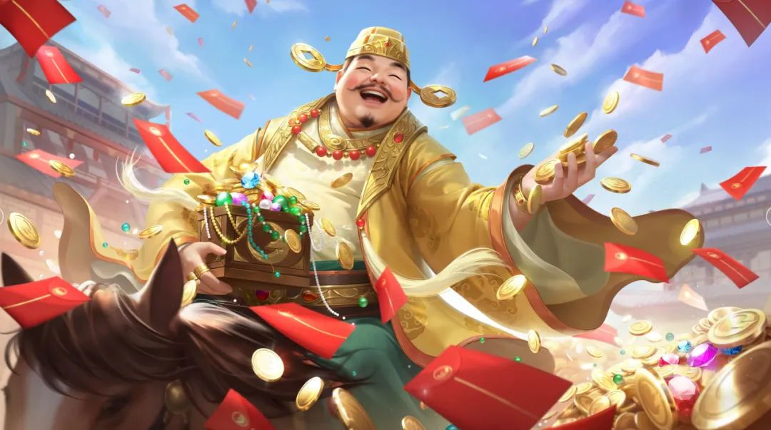 周年庆主题服宣传图，火焰与光效交织，文字突出‘所有福利翻倍’