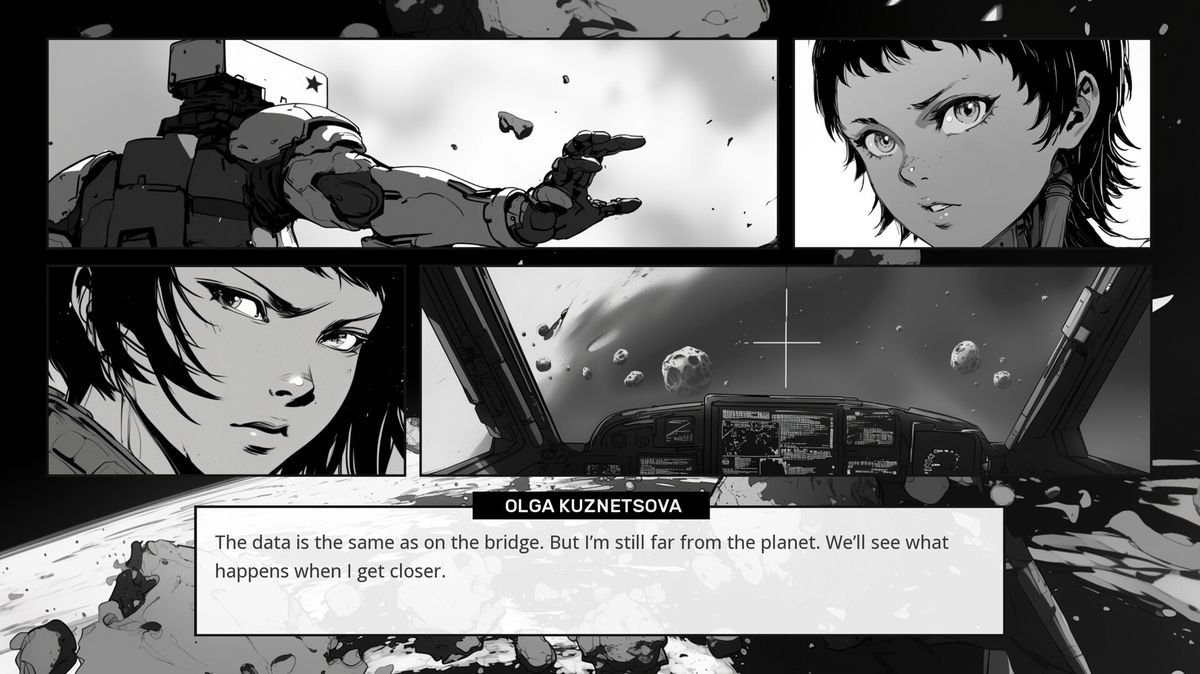 外星生物概念图，扭曲的类人形生物附着在飞船外壁，肢体细长，头部无五官