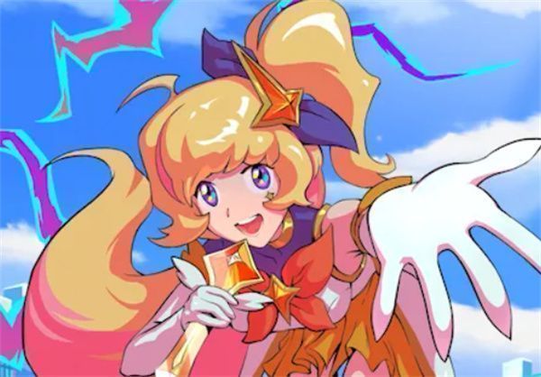 萨勒芬妮星之守护者皮肤展示，手持麦克风悬浮空中，星光环绕