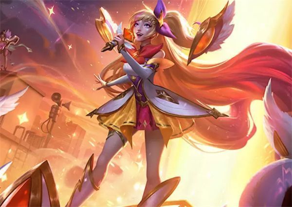 星之守护者团队合照，多位英雄并肩而立，背景为璀璨星空