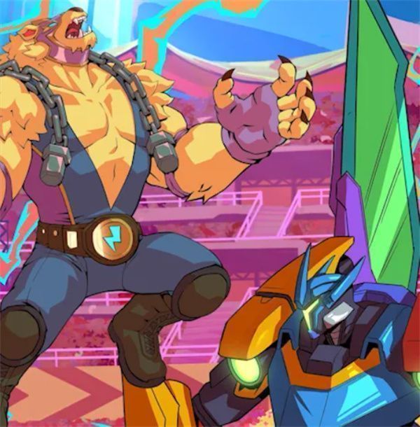 沃利贝尔摔跤手皮肤特写，头戴面具，肌肉虬结，充满野性