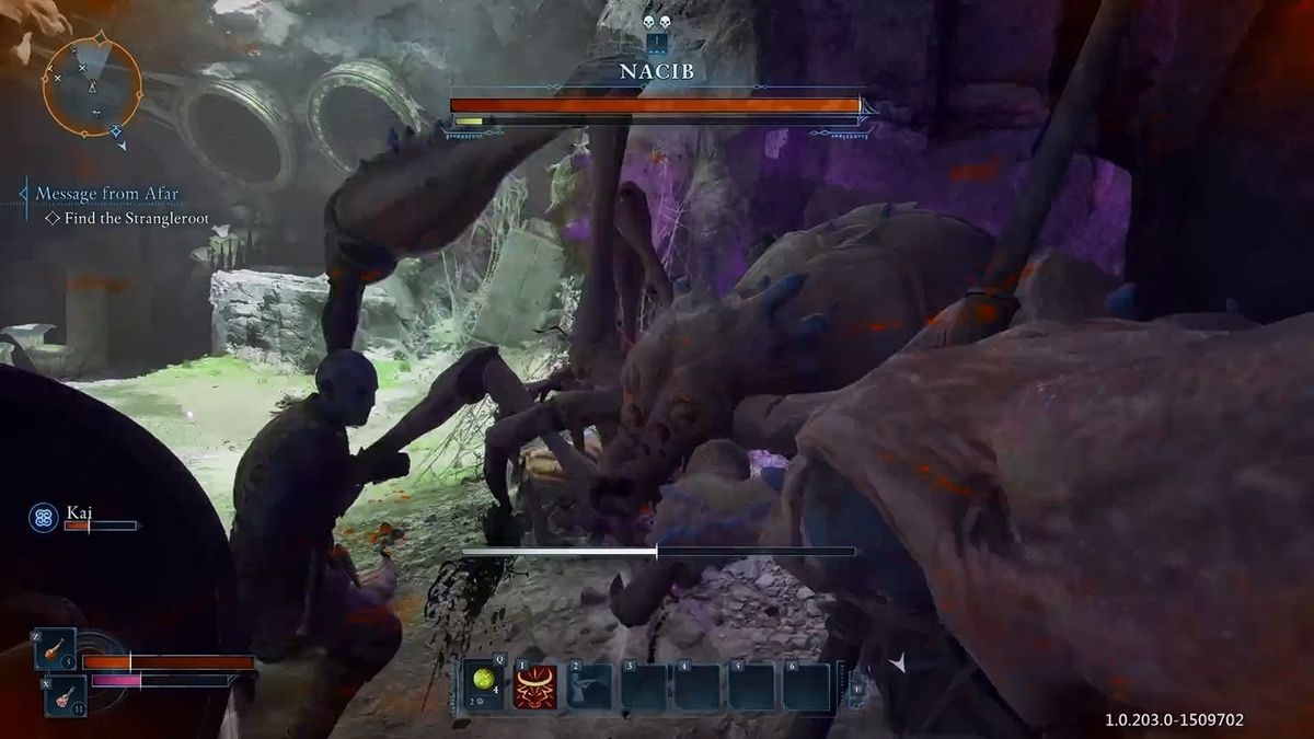 角色手持法杖施放魔法，技能特效绚丽