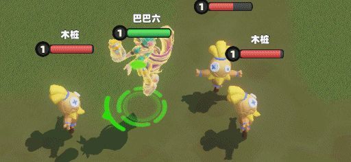 可可乐释放新大招‘弹射眩晕瓶’，瓶子在多个敌人之间来回弹跳造成群体控制